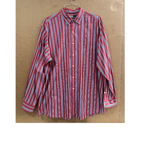 VTG Polo Ralph Lauren Shirt Chapman Red White Blue XL - Picture 1 of 4